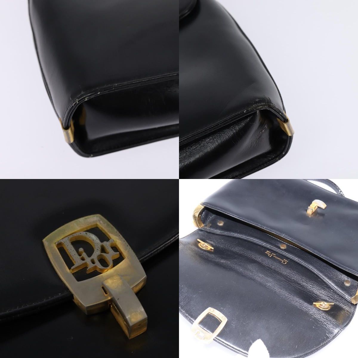 Dior DIOR Shoulder Bag Leather Black Gold Size ONE SIZE - 11 Thumbnail