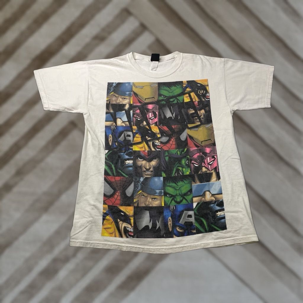 Vintage VINTAGE Marvel Avengers Shirt White Mad Engine Comics All Over Print Men’s Large Shirt Size US L / EU 52-54 / 3 - 1 Thumbnail