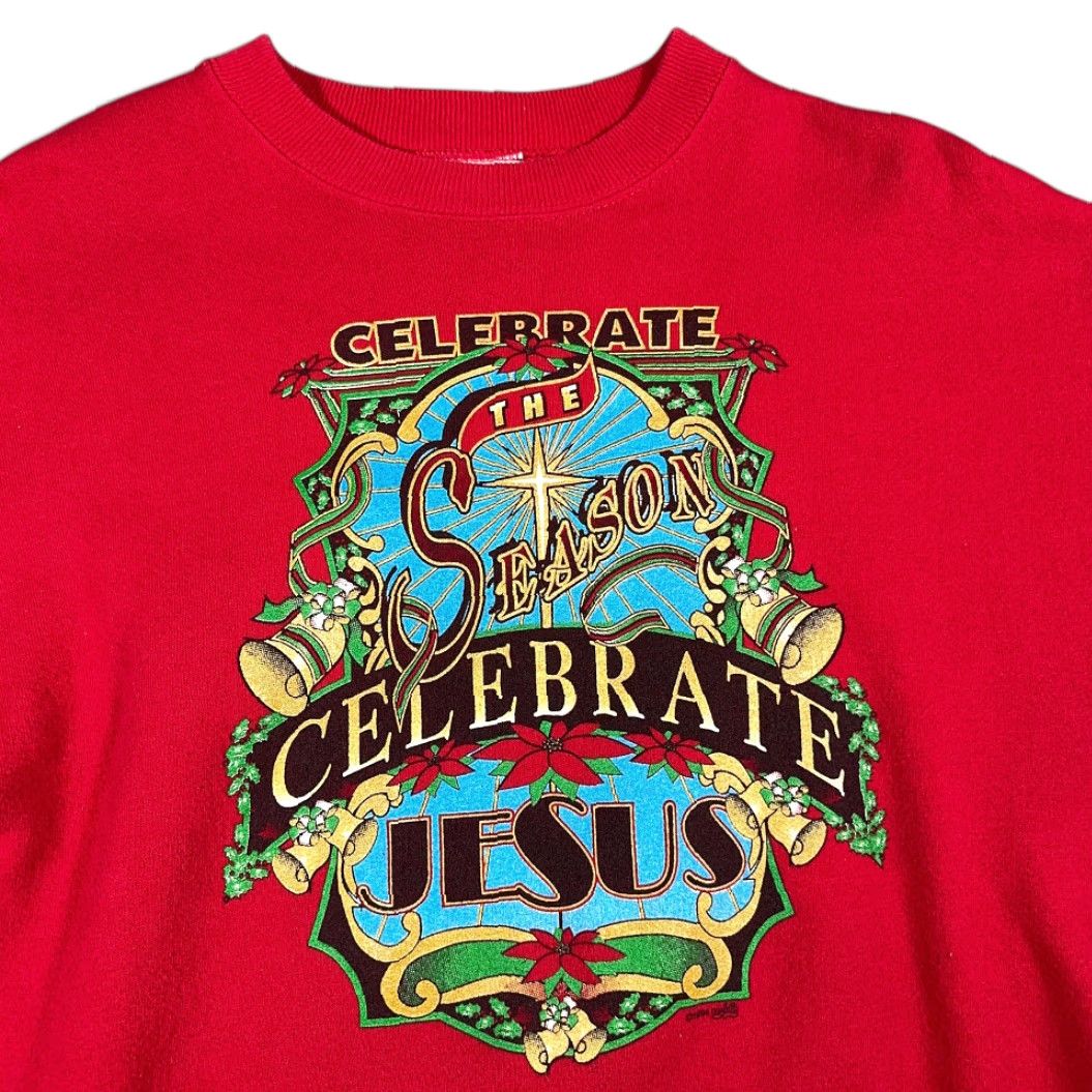 Lee VINTAGE Lee Red Sweater Adult LARGE Christmas 90s Sweatshirt Crew Neck Christmas Size US L / EU 52-54 / 3 - 3 Thumbnail