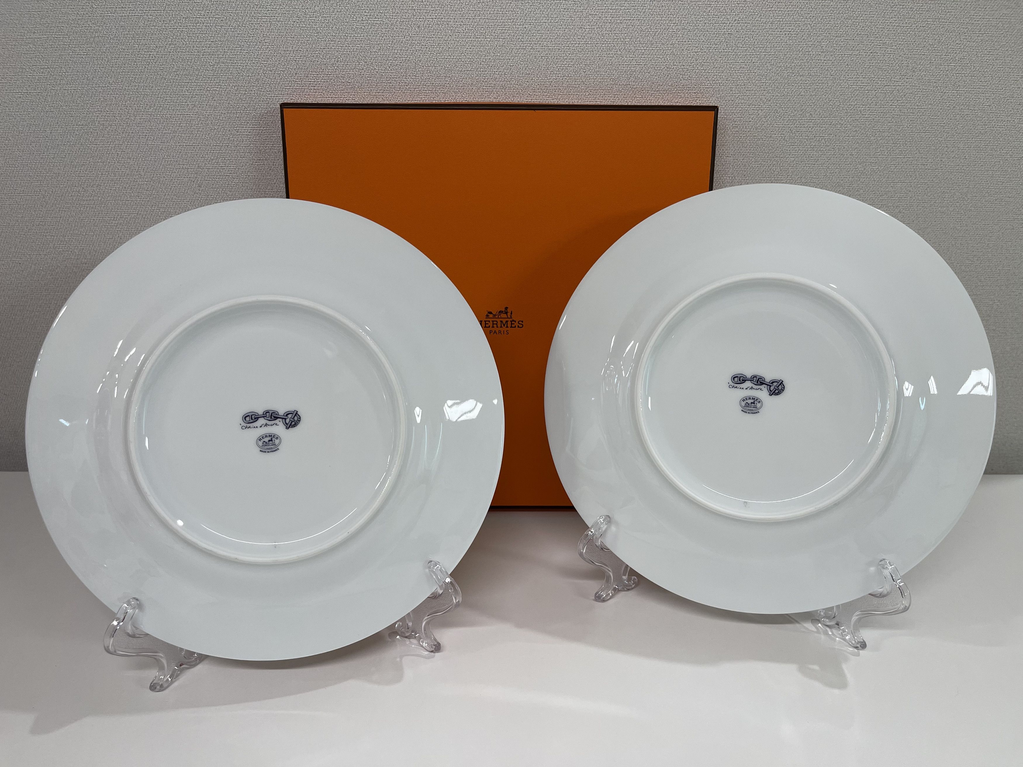 Hermes Hermes Chaine D'Ancre Blue Plate 2P Set Size ONE SIZE - 5 Thumbnail