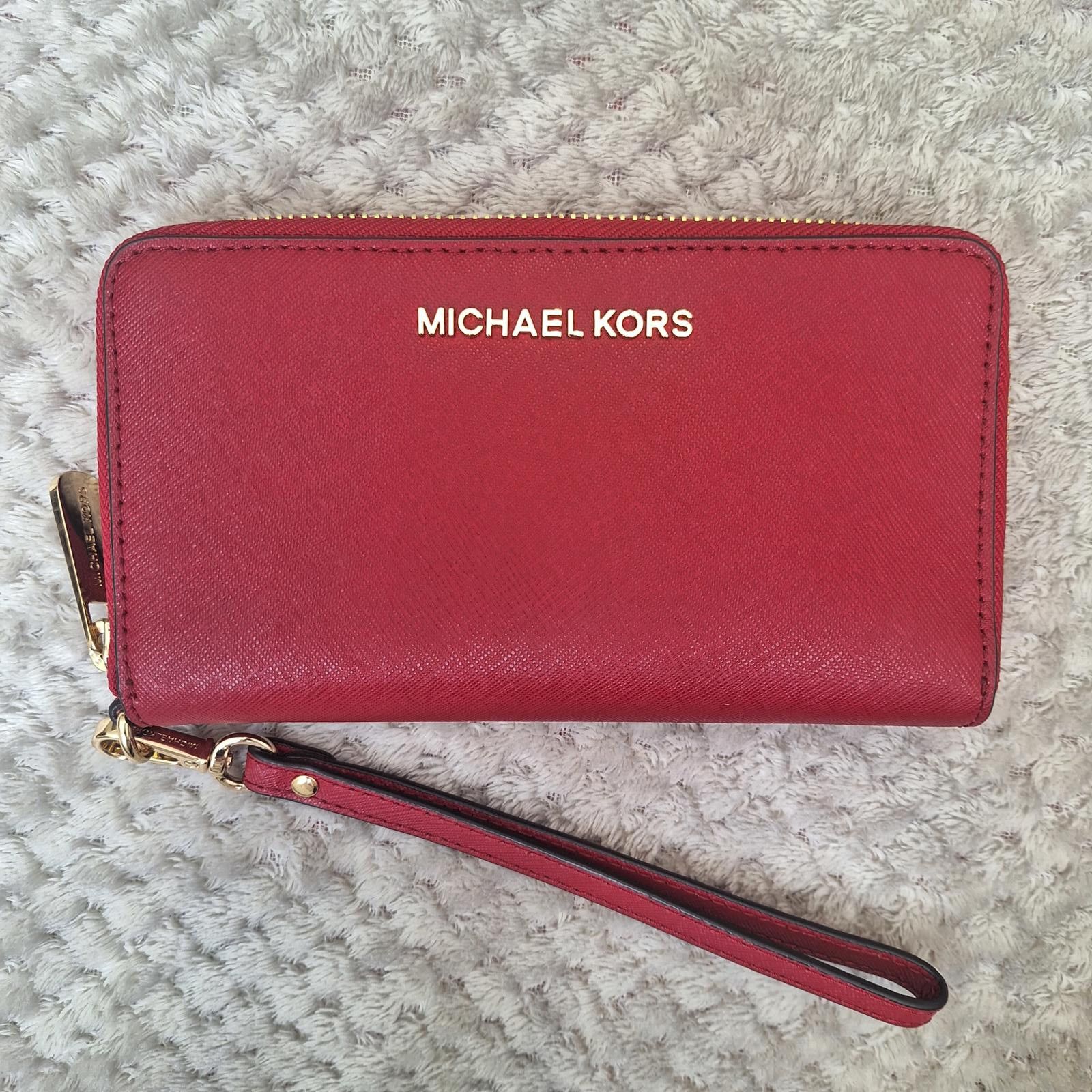 Michael Kors New -Michael Kors Jet Travel Continental long wallet in red Size ONE SIZE - 1 Thumbnail