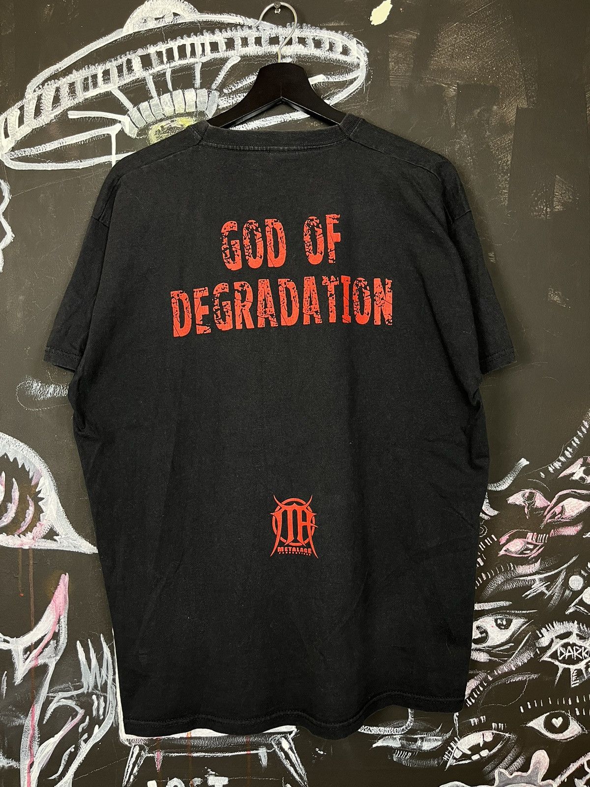 Band Tees × Vintage Vintage Putrid Pile God of Degradation Metal Band Black Tee Size US XL / EU 56 / 4 - 4 Thumbnail