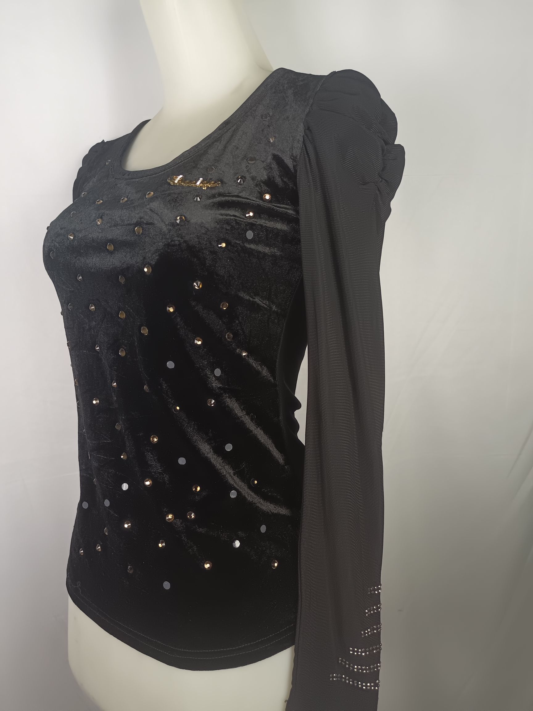 Vintage Women's Velvet Long Sleeve Shirt Size S / US 4 / IT 40 - 16 Thumbnail