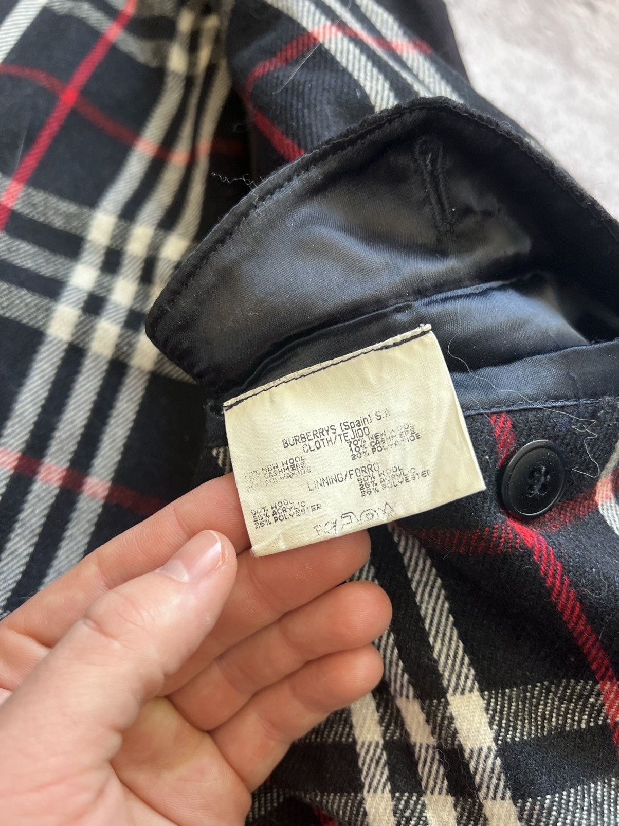 Burberry Vintage Burberry Wool Coat Jacket Navy Blue Men's Size US L / EU 52-54 / 3 - 14 Thumbnail