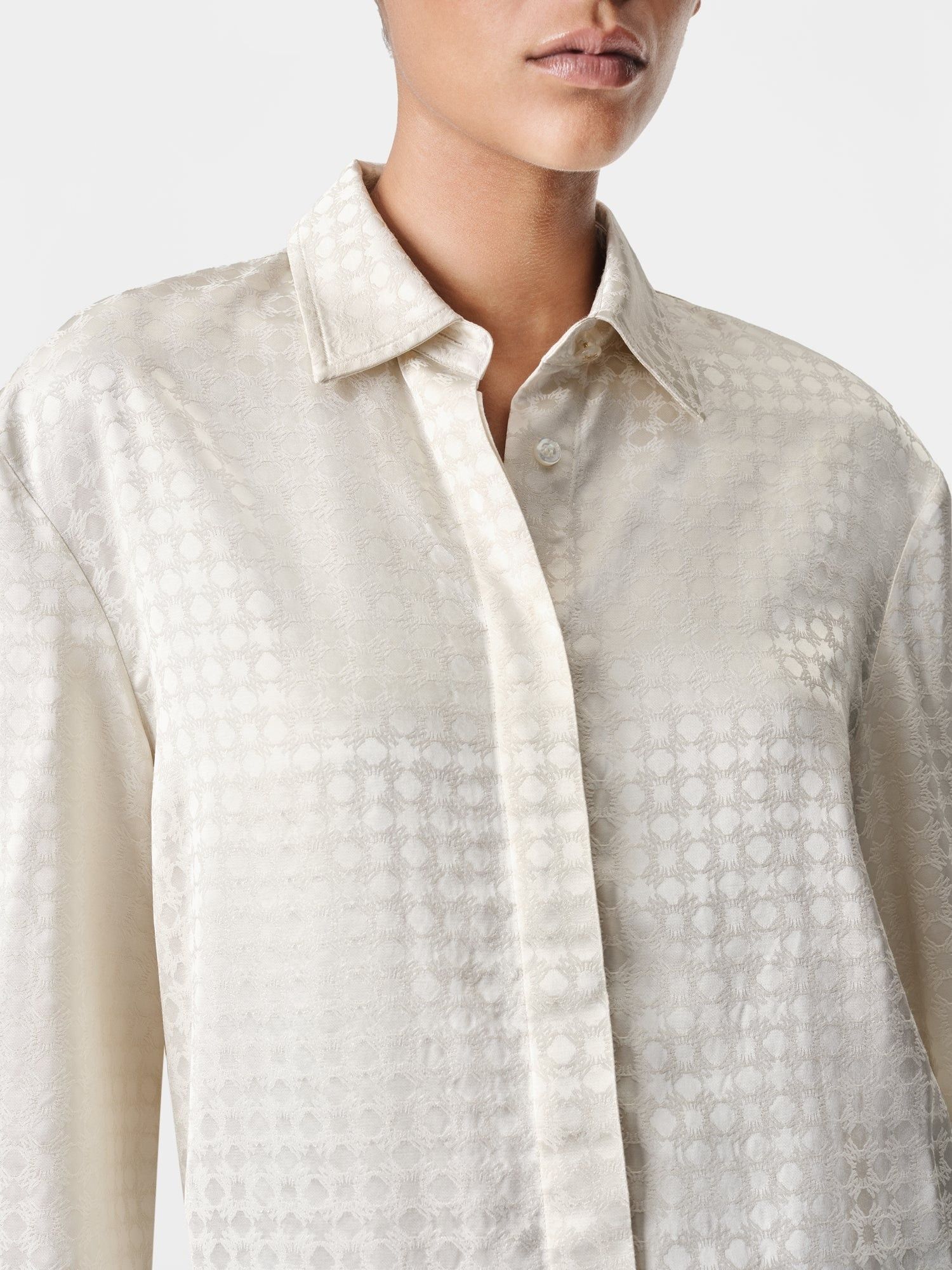 Amiri o1orln1025 MA Quad Long Sleeve Shirt in Ivory Size M / US 6-8 / IT 42-44 - 5 Thumbnail