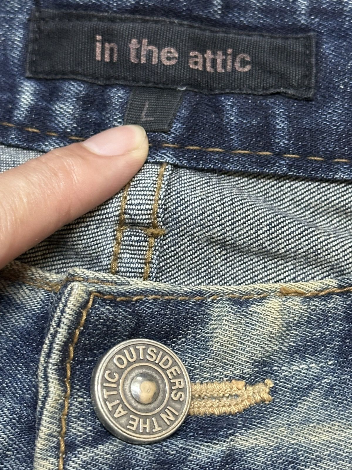 In The Attic In The Attic Vintage Slim Fit Loose Style With Thunder Wash Size US 33 - 8 Thumbnail
