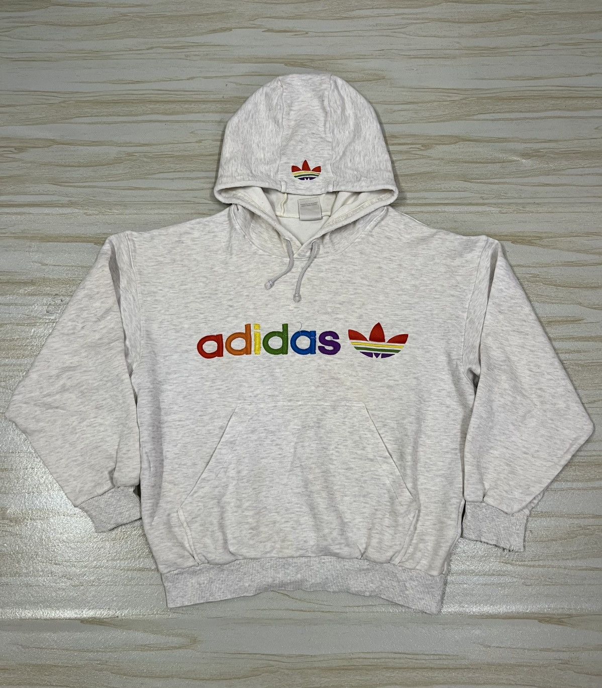 Adidas Adidas Original Pride Flag Pullover Trefoil Hoodie Size US L / EU 52-54 / 3 - 1 Thumbnail
