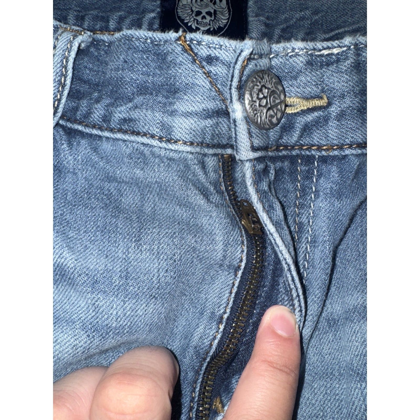 Vintage VINTAGE Rock & Republic Jeans Men’s Distressed 34x32 Blue Straight Leg Denim Jeans Size US 34 / EU 50 - 5 Thumbnail