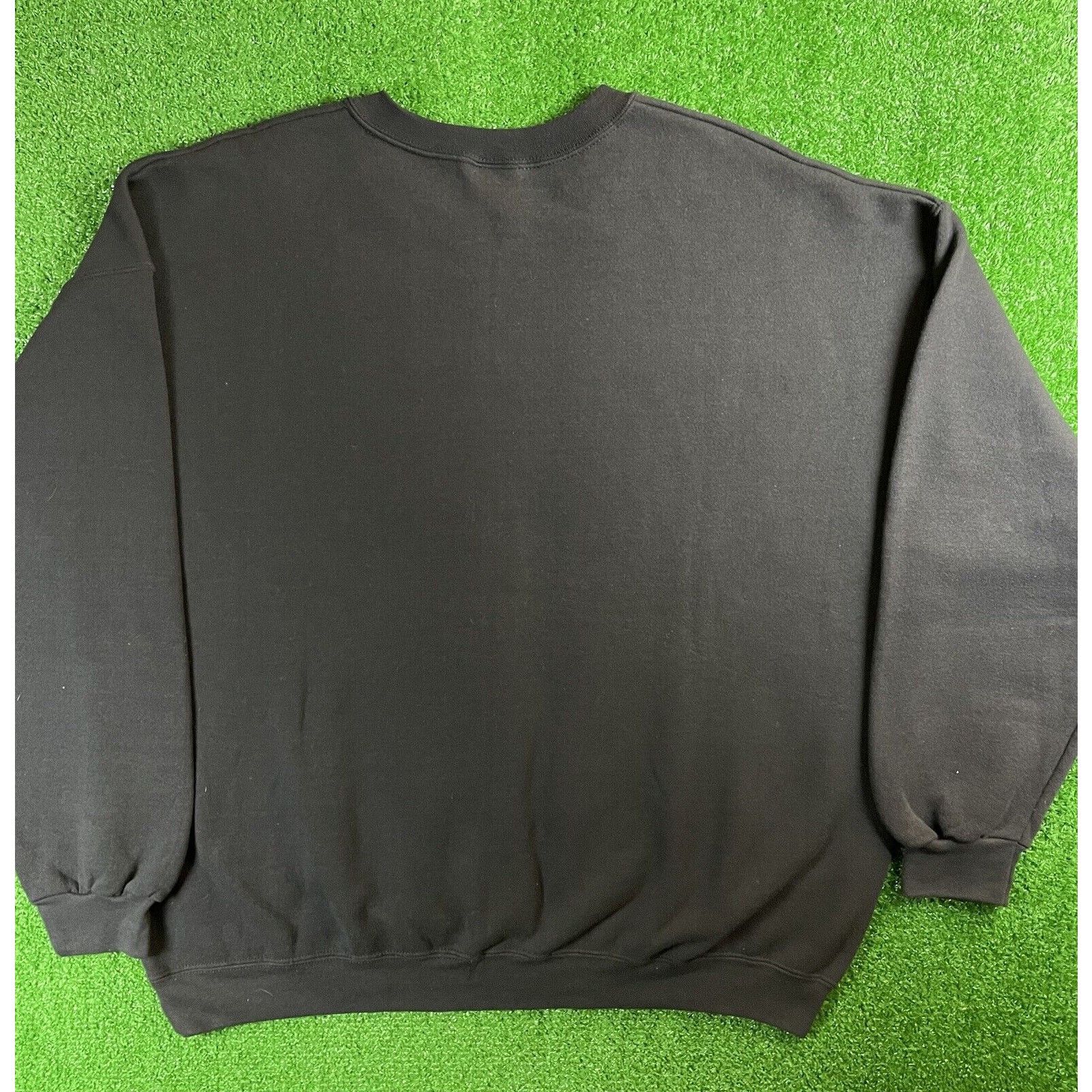 Vintage Vintage Dark Humor Black XXL Baggy Crewneck Sweatshirt USA Size US XXL / EU 58 / 5 - 4 Thumbnail
