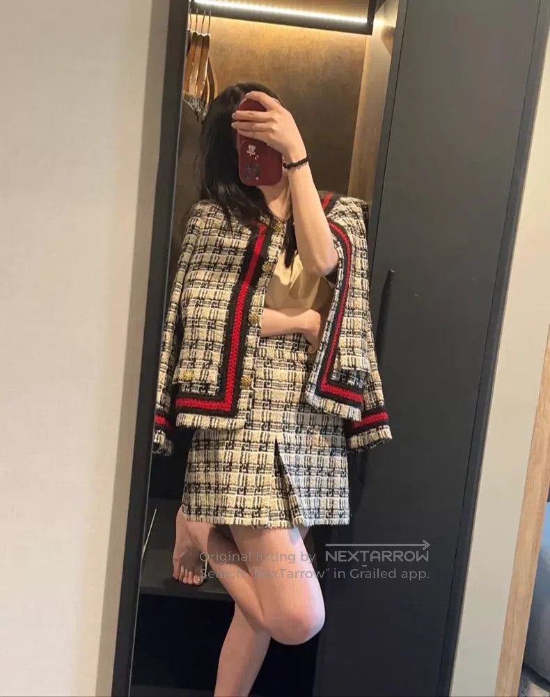 Gucci Gucci Classic plaid short coat and short skirt set Size S / US 4 / IT 40 - 2 Thumbnail