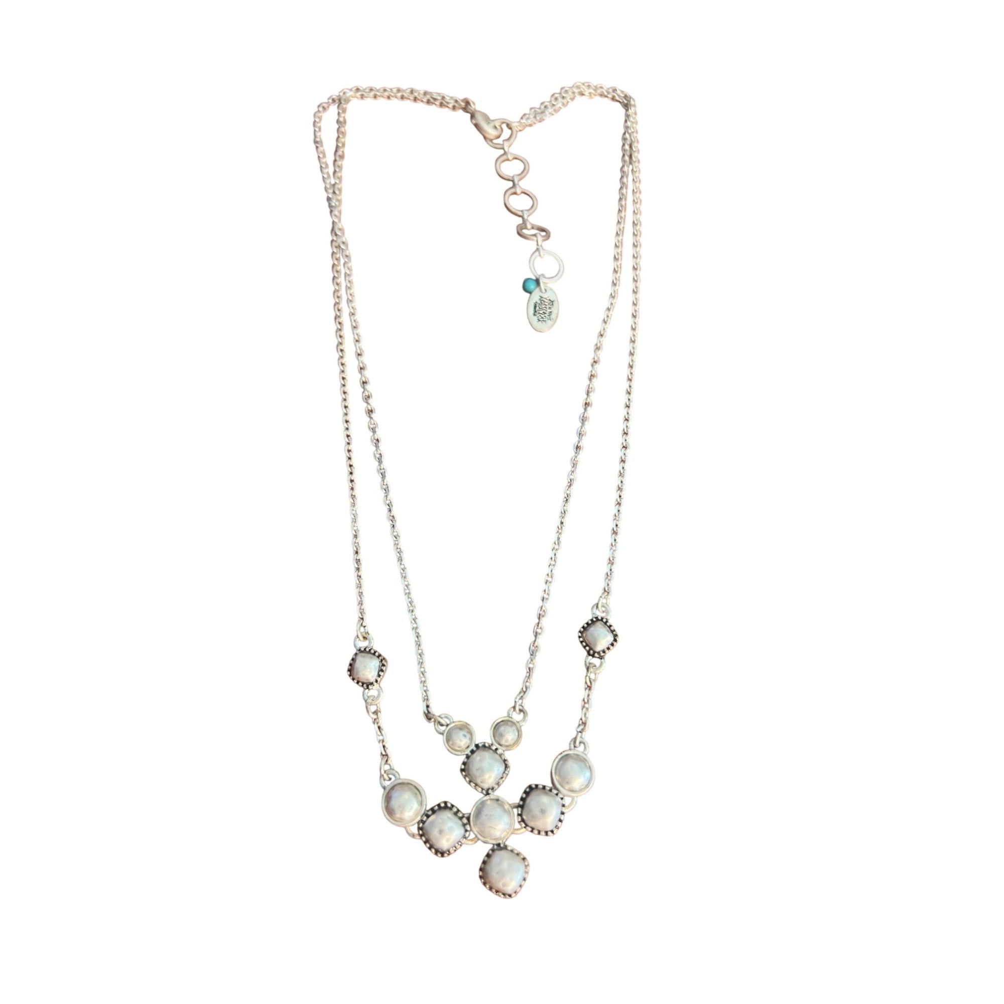 Nine West Nina West Vintage America Double Chain Silver Tone Necklace Size ONE SIZE - 1 Thumbnail