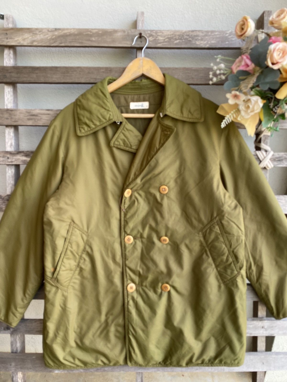 45rpm Vintage 45RPM olive green quilted double-breasted jacket Size US M / EU 48-50 / 2 - 2 Thumbnail