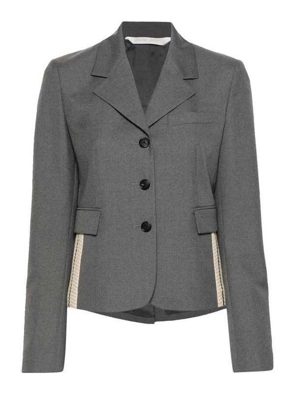 Palm Angels o1y1125 Blazer in Gray/Beige Size S / US 4 / IT 40 - 1 Thumbnail