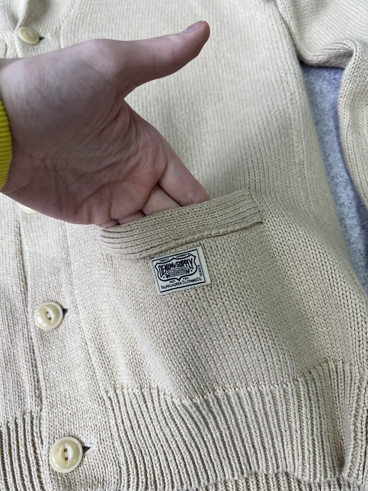 Ralph Lauren × Vintage Vintage Ralph Lauren Denim Supply Heavy knitted cardigan Size US S / EU 44-46 / 1 - 5 Thumbnail