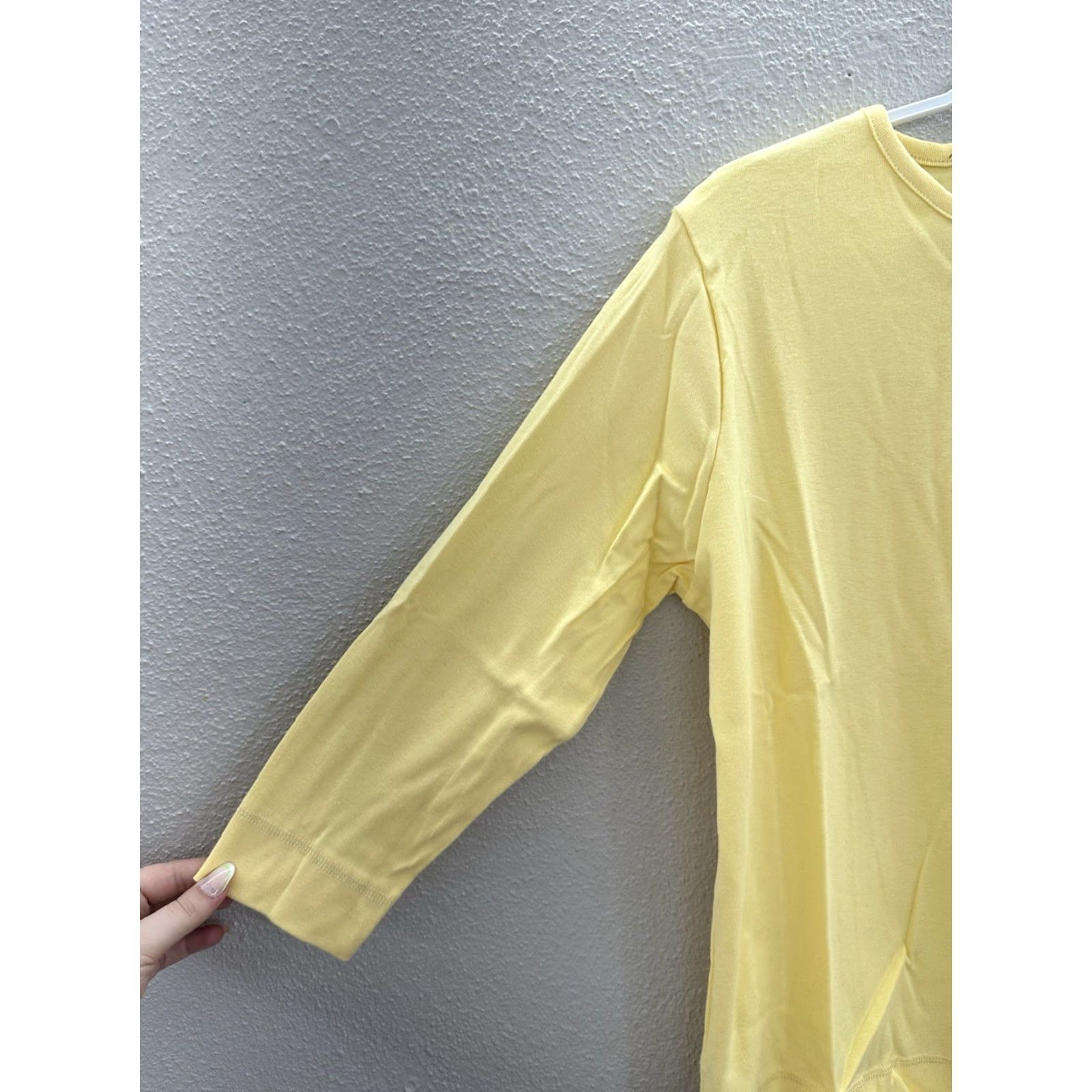 Vintage Appleseeds Womens Cardigan Size Medium Cotton Long Sleeve Button Up Yellow Size M / US 6-8 / IT 42-44 - 2 Thumbnail