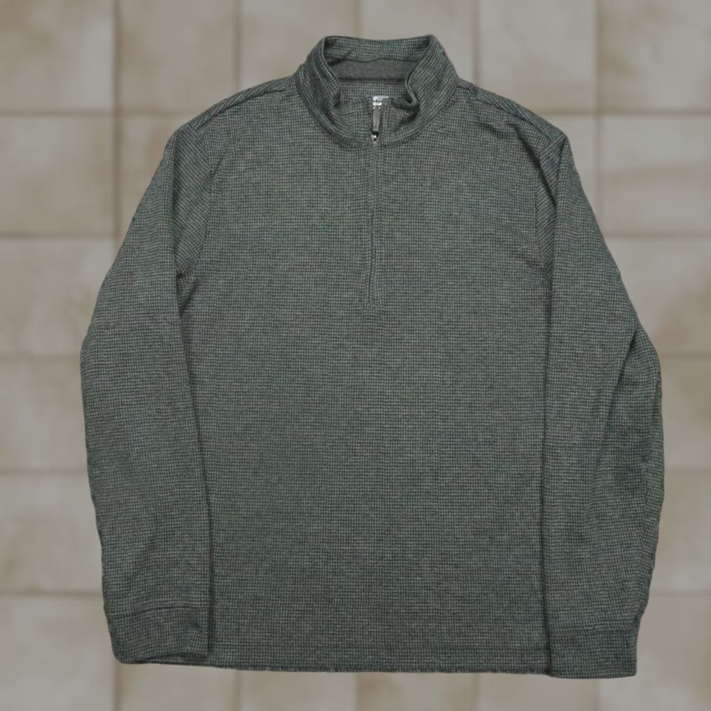 Vineyard Vines Vineyard Vines Pullover Mens Adult Medium Gray Houndstooth 1/4 Zip Stand-Up Mock Neck Long Sleeve Size US M / EU 48-50 / 2 - 1 Thumbnail