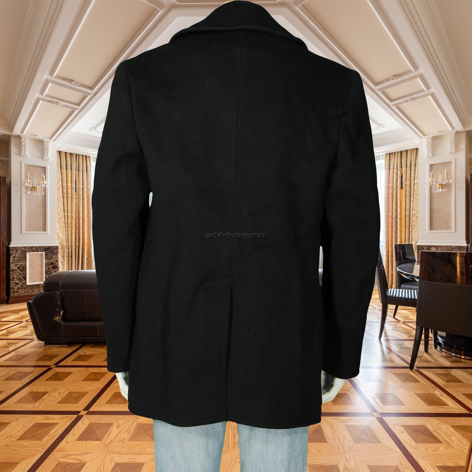 Other Vintage USN Anchor Wool Peacoat Jacket 50s Size US L / EU 52-54 / 3 - 6 Thumbnail