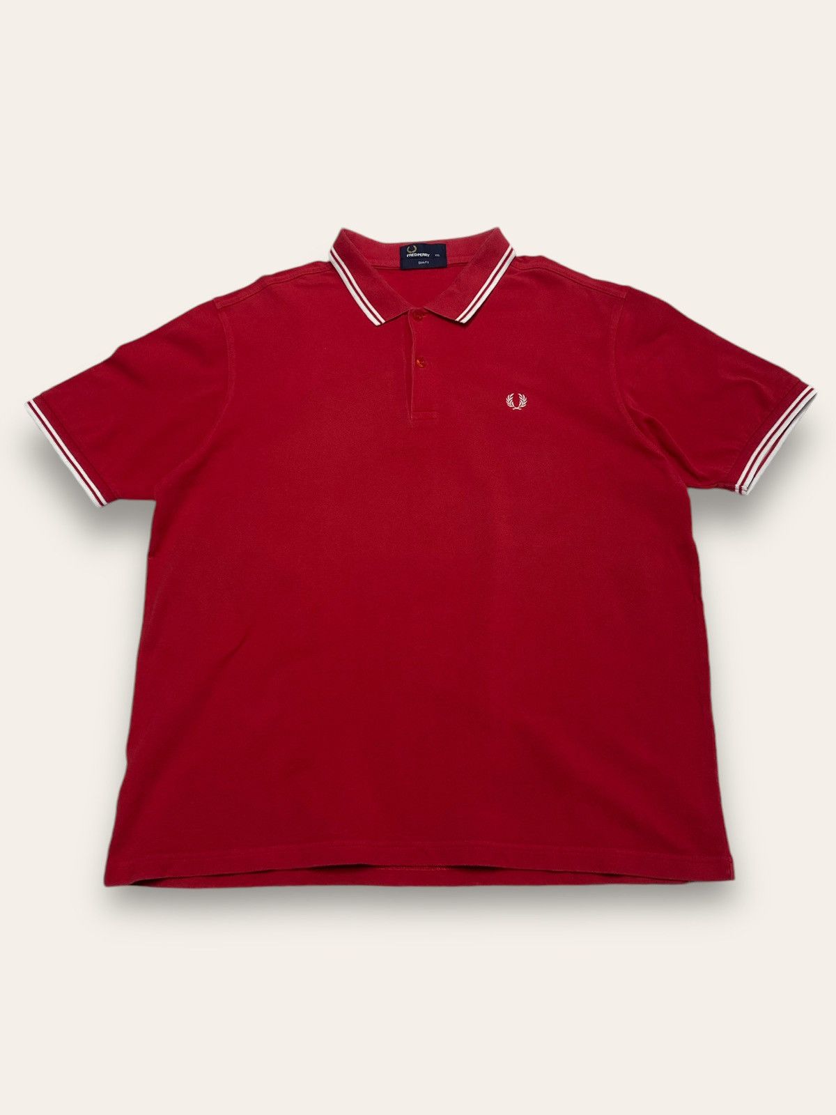 Vintage FRED PERRY Red Polo Shirt Small Minimalistic Logo