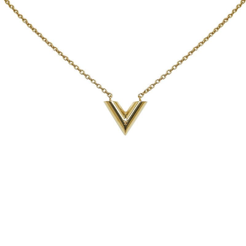 Louis Vuitton Louis Vuitton Louis Vuitton Essential V Necklace Gold M61083 Metal Necklace M61083 in Very Good Condition Size ONE SIZE - 1 Thumbnail