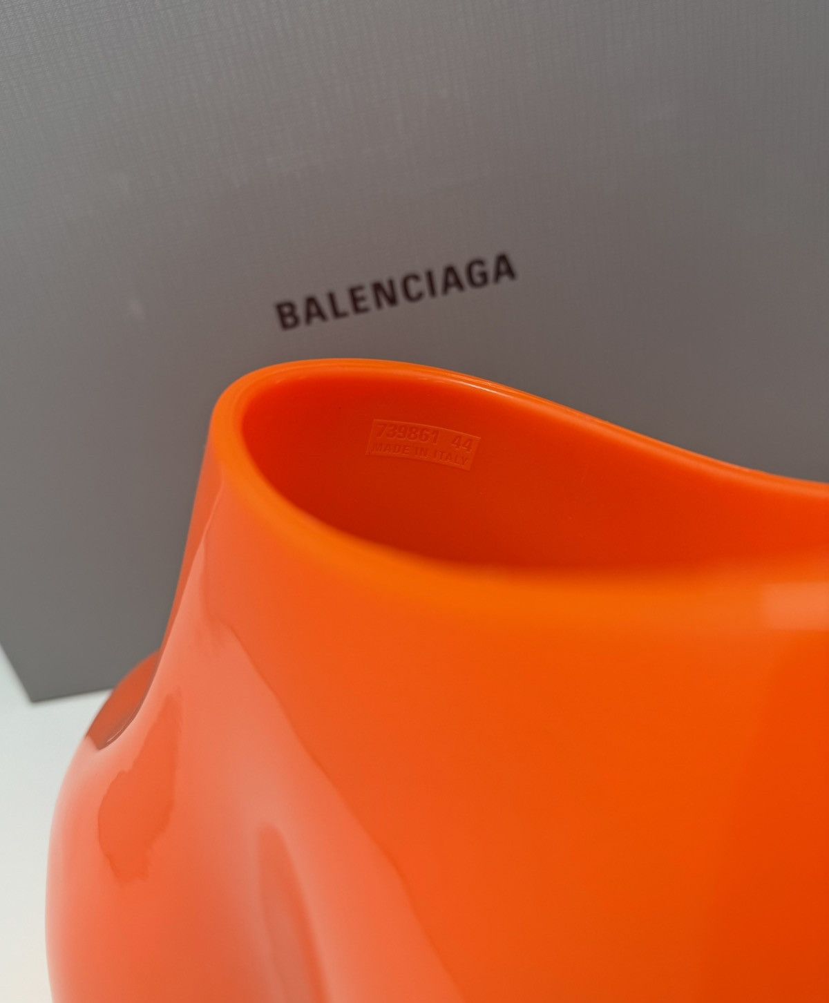 Balenciaga Balenciaga Technoclog Shiny Rubber Mules Orange Size US 11 / EU 44 - 5 Thumbnail