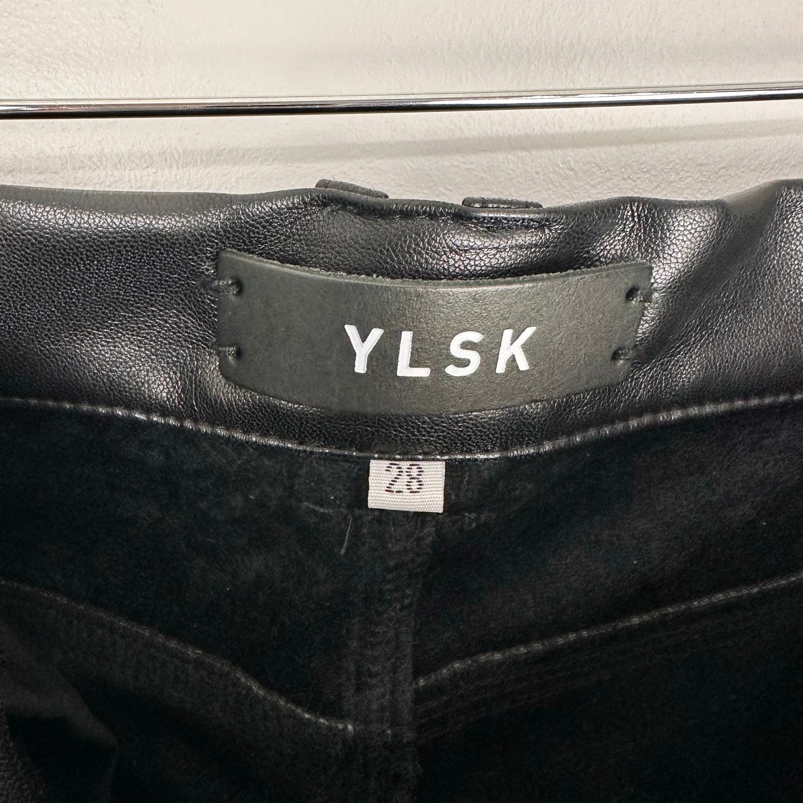 Other YLSK Mens Skinny Faux Leather Low Rise Pants Suede Lined 28 Size US 28 / EU 44 - 4 Thumbnail