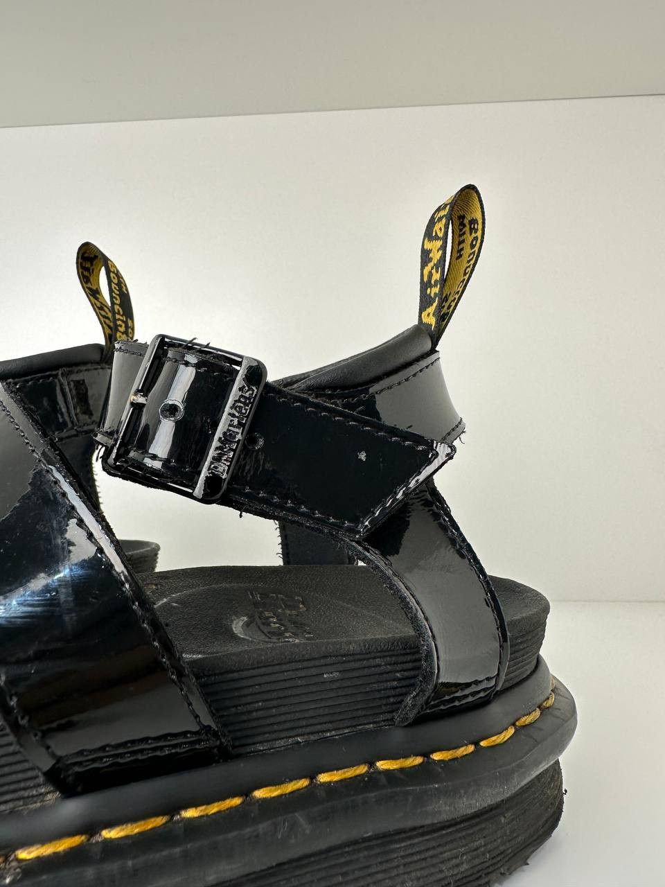 Dr. Martens Dr. Martens Blaire Black Leather Platform Sandals Size US 6 / IT 36 - 5 Thumbnail