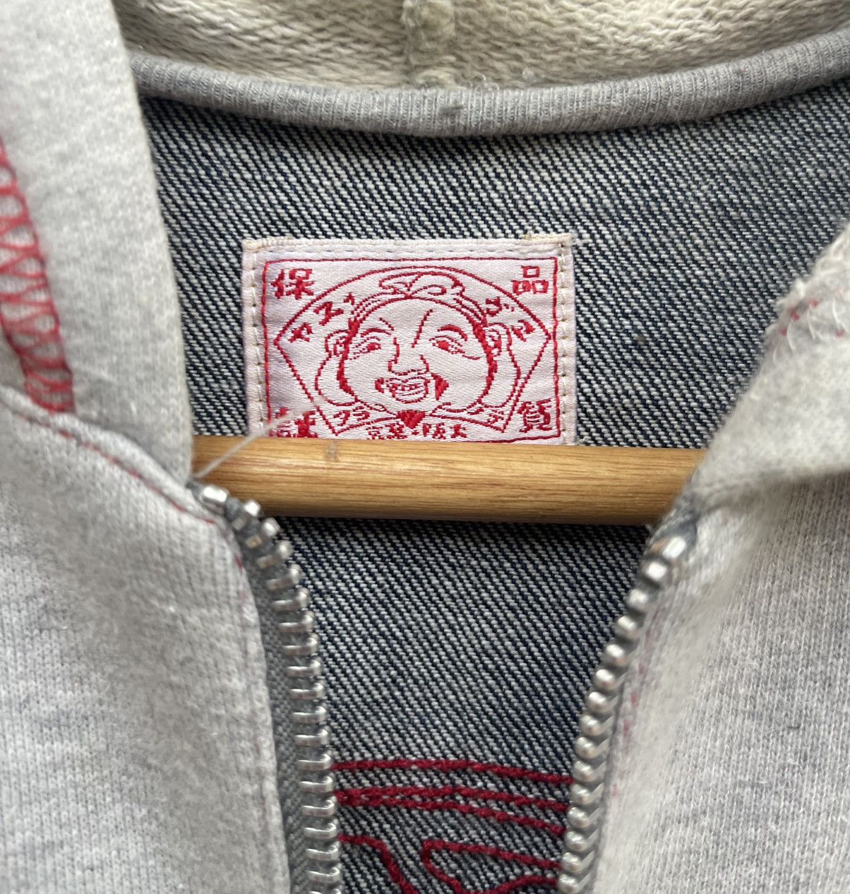 Evisu Rare Evisu Bonsai Hood Jacket Denim Back Panel Made in Italy Size S / US 4 / IT 40 - 3 Thumbnail