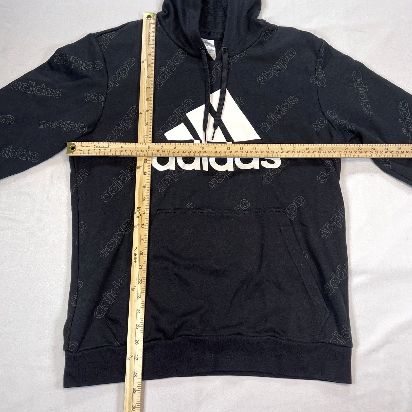 Adidas Adidas Men's Hoodie L Black GJ6597 3 Stripes Logo Pullover Athletic Comfort Hooded Pockets Sweatshirt Casual Fall Winter Size US L / EU 52-54 / 3 - 3 Thumbnail