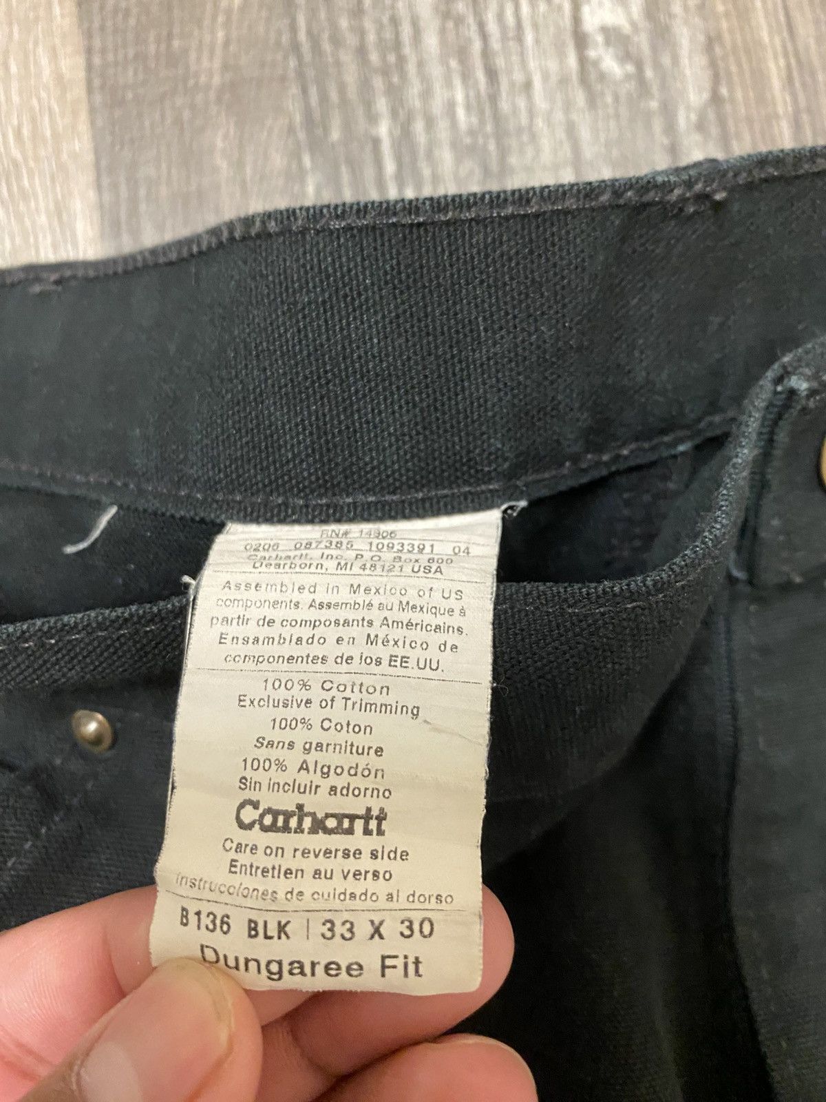 Carhartt Vintage Carhartt Double Knee Front Black Baggy Pants Y2K Size US 33 - 5 Thumbnail