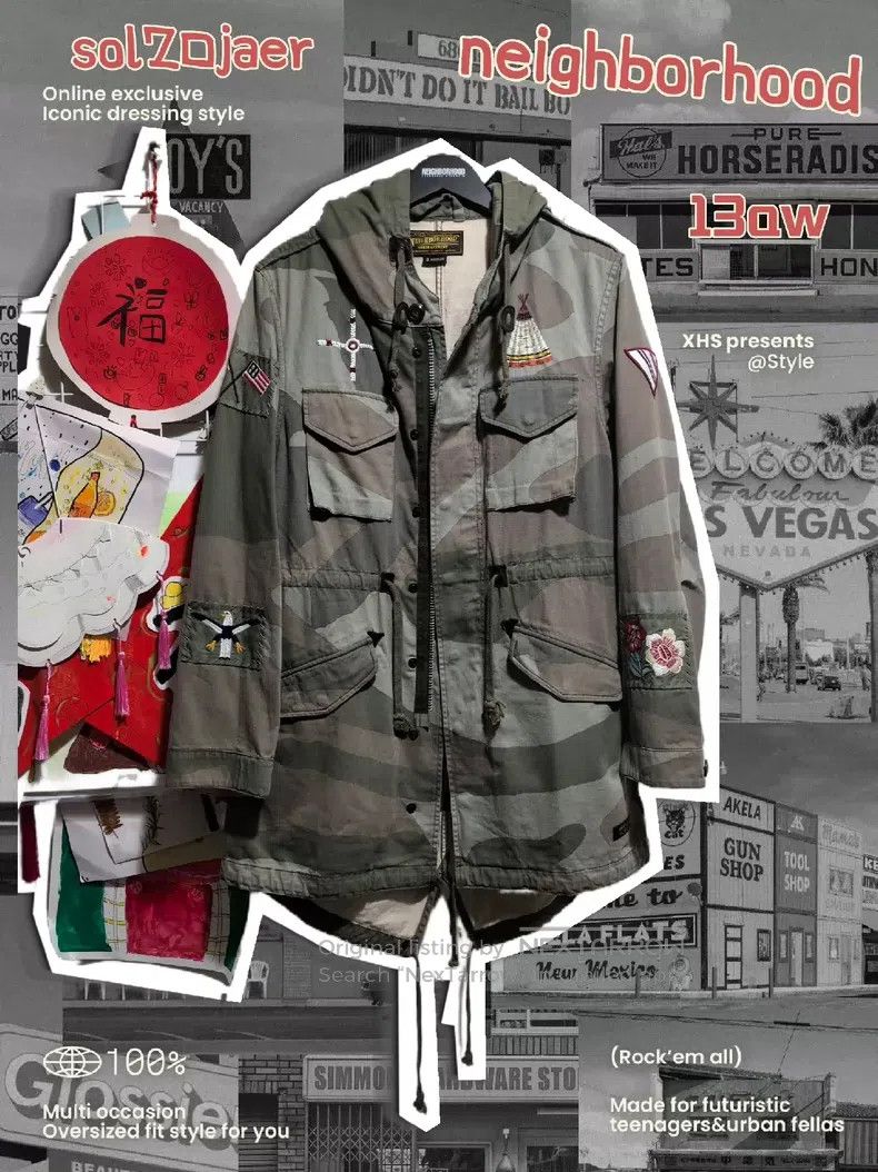 Neighborhood Neighborhood Embroidered Camouflage Windbreaker Jacket Size US S / EU 44-46 / 1 - 1 Thumbnail
