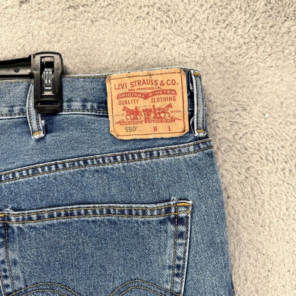 Levi's Levis 550 Relaxed Jeans 52X29 Blue Straight 5 Pocket Denim Pants NEW Men cargo 5 Pocket Jeans Straight Leg Relaxed Blue Levi's 550 Mens 52x29 Size US 36 / EU 52 - 5 Thumbnail