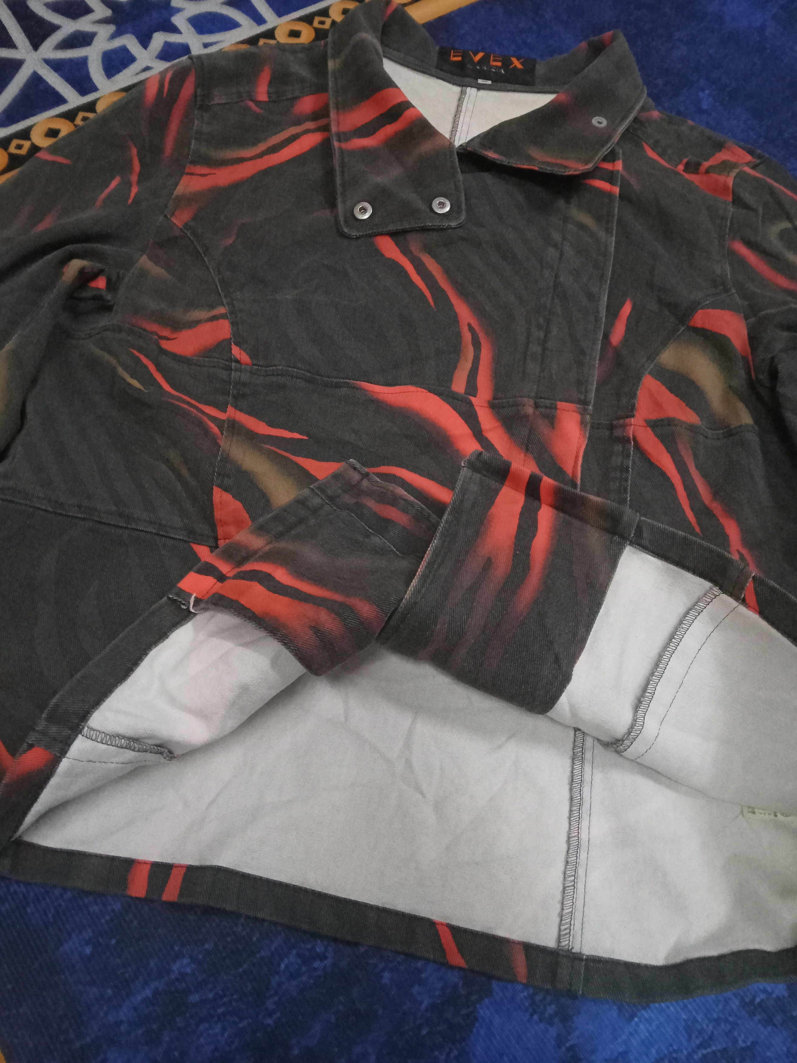 Krizia Evex by Krizia Flame Camo Design Jacket Size L / US 10 / IT 46 - 9 Thumbnail