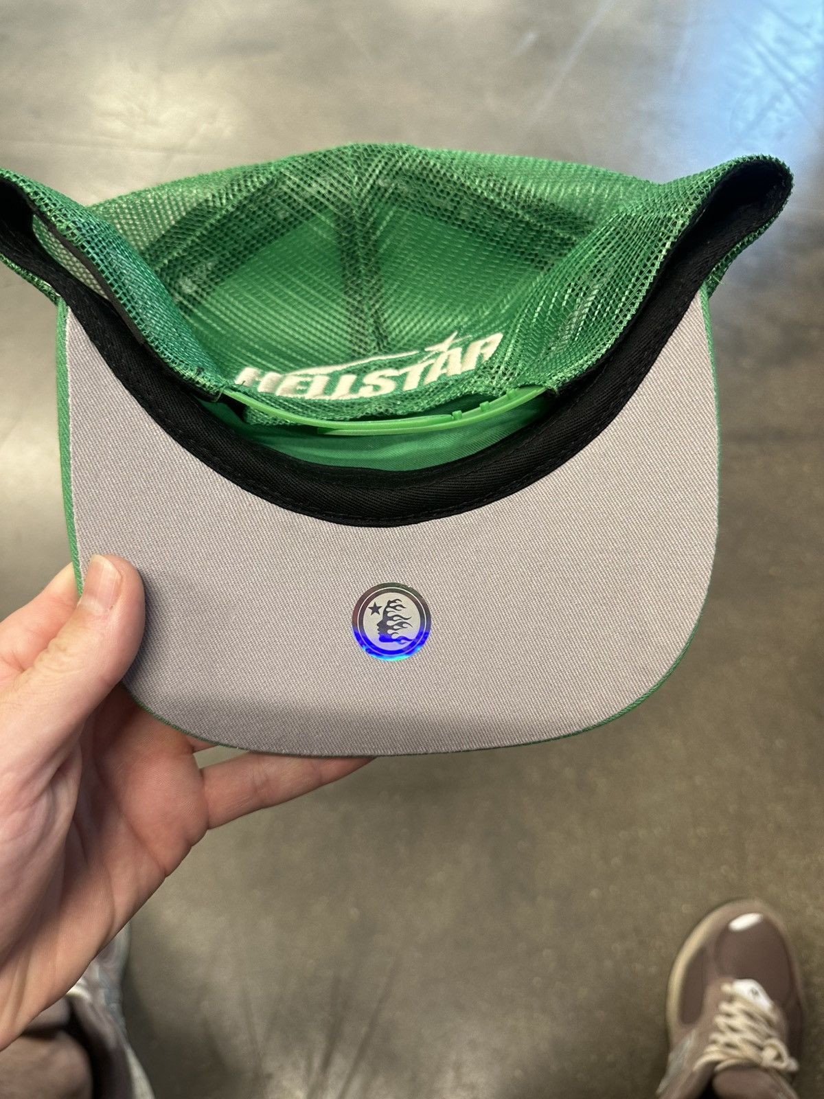 HELLSTAR Hellstar Big Logo Trucker Snapback Hat Green Size ONE SIZE - 3 Thumbnail