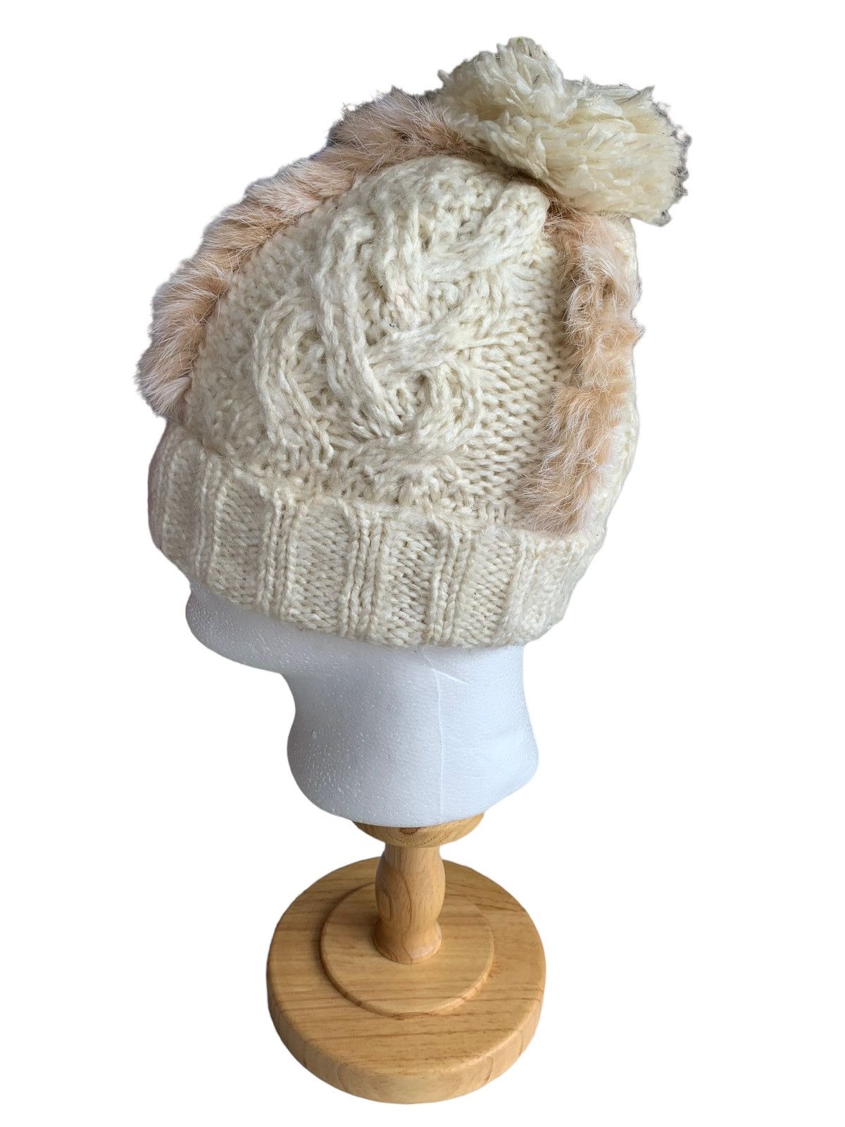 14th Addiction × Hysteric Glamour × Japanese Brand Punk Bondage Mohawk Style Mohair Fur Knitted Beanie Hat Size ONE SIZE - 8 Thumbnail