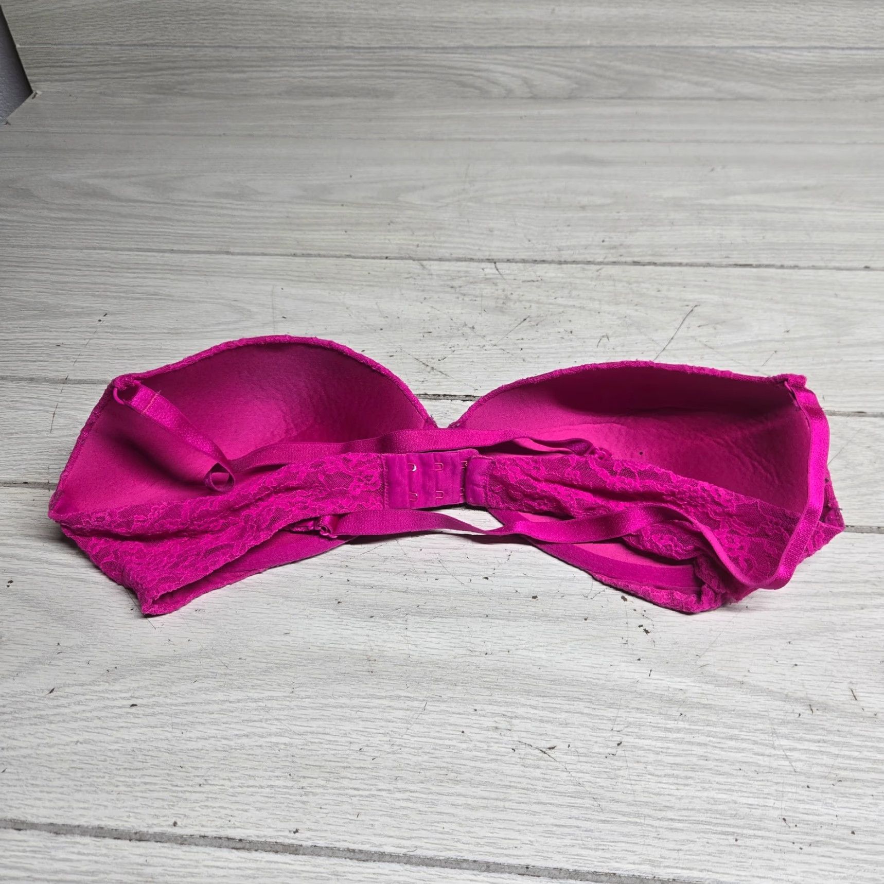 Victoria's Secret Victoria's Secret Pink Racer Back Demi Bra Womens 36DD Pink Lace Lined Underwire Size ONE SIZE - 3 Thumbnail