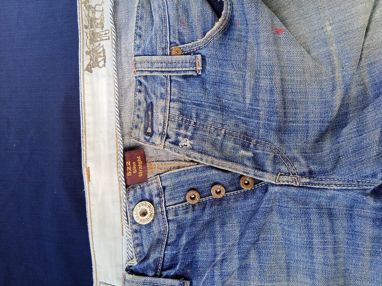 Japanese Brand × Levi's × Vintage Vintage rare Levi's 522 slim starlight Size US 34 / EU 50 - 7 Thumbnail