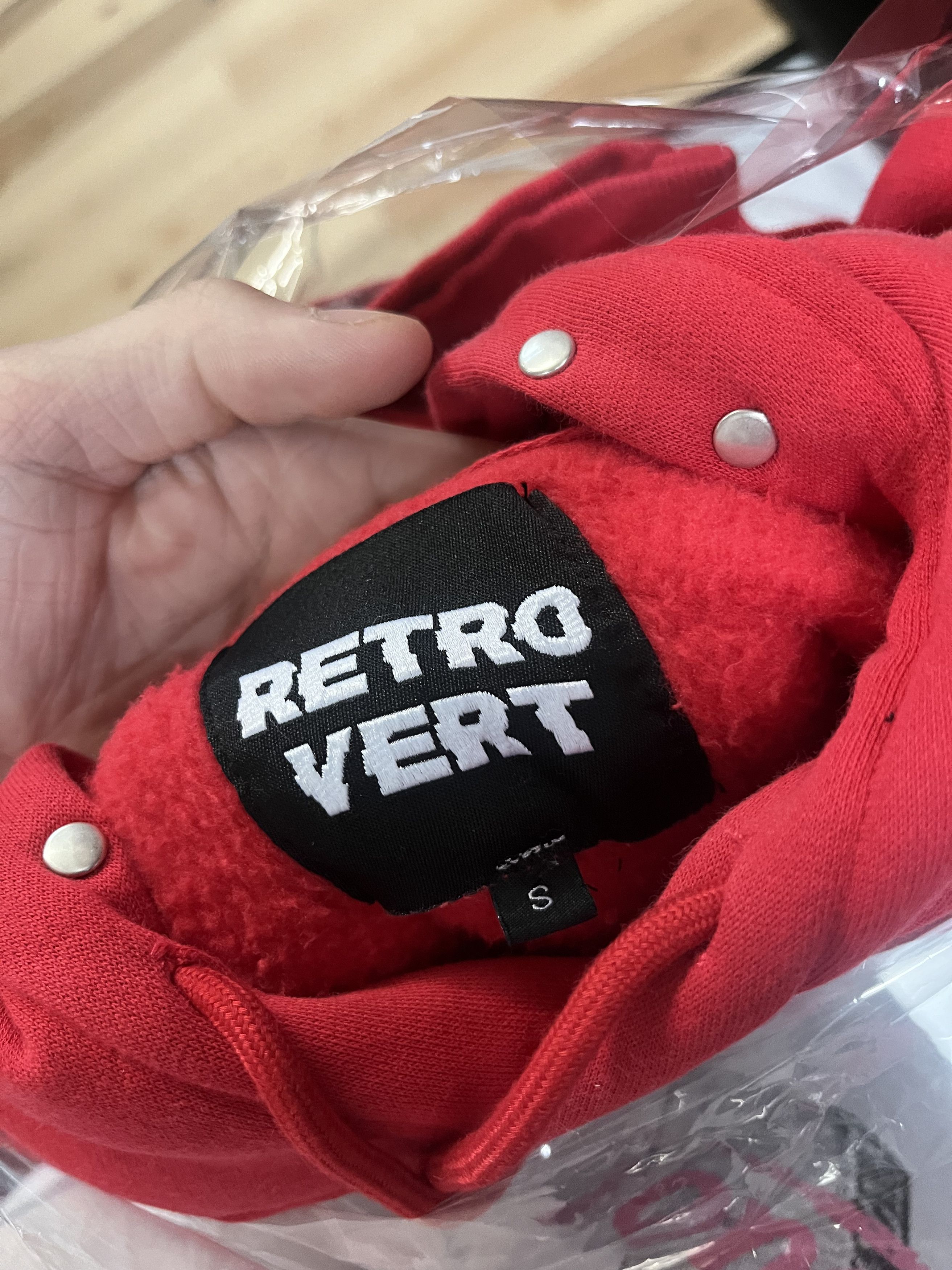 RETROVERT Red Studded Destruction Hoodie Size US S / EU 44-46 / 1 - 2 Thumbnail