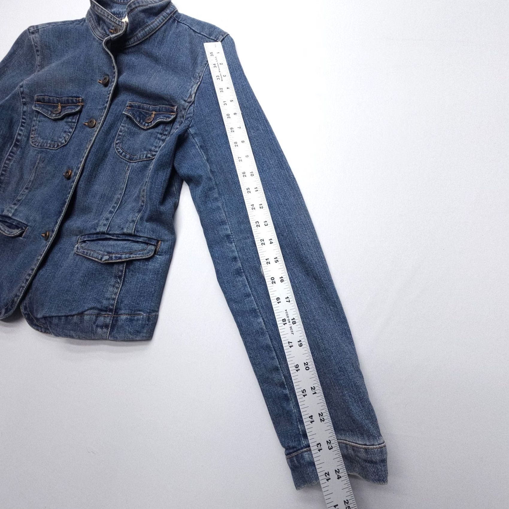 Lee VINTAGE Lee Denim Jacket Womens Small Blue Trucker Crop Western 2000s Size S / US 4 / IT 40 - 5 Thumbnail
