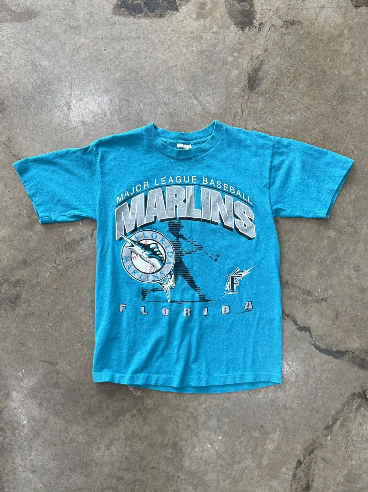 MLB × Vintage Vintage MLB Florida Marlins Single Stitch Tee Small Size US S / EU 44-46 / 1 - 2 Thumbnail