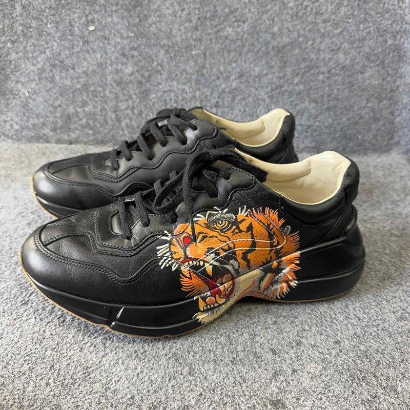 Gucci Gucci Rhyton Black Tiger Head Sneakers 0079 Size US 8 / EU 41 - 1 Thumbnail