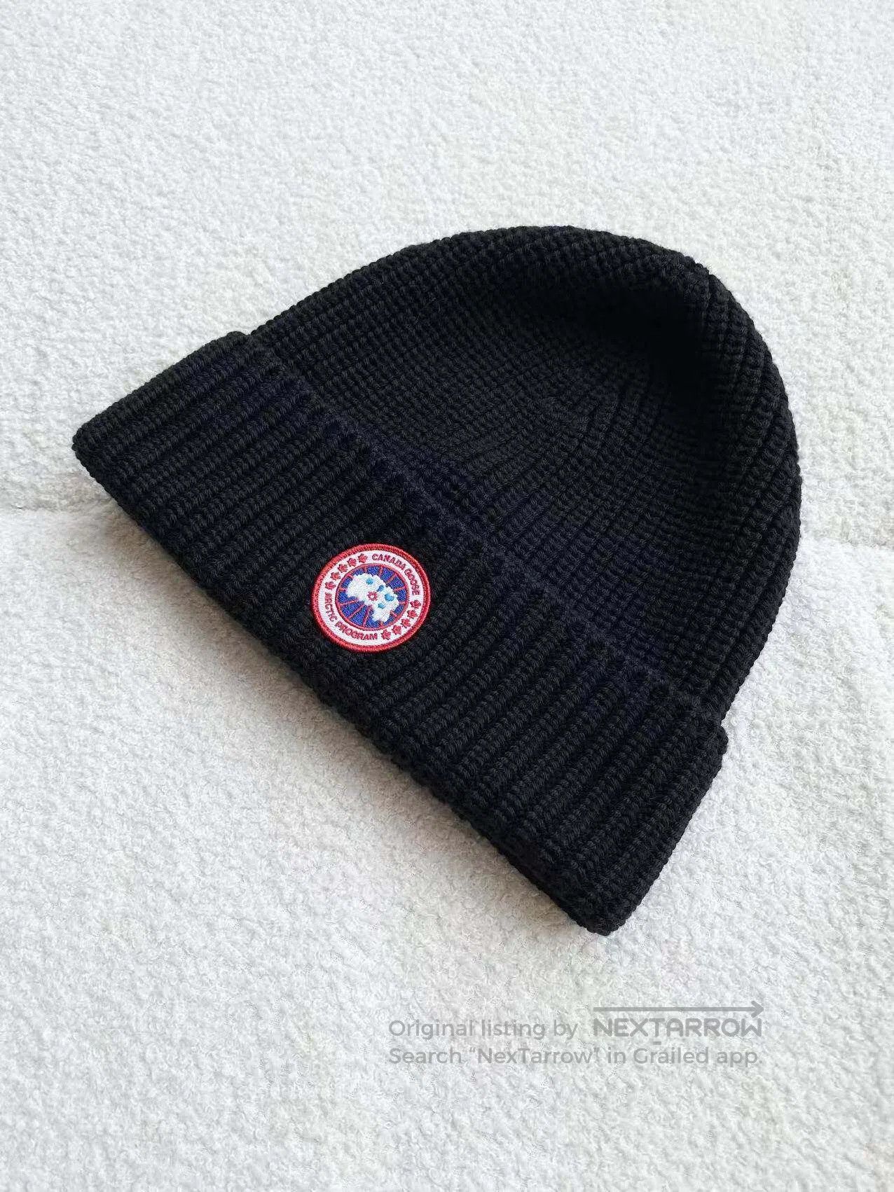 Canada Goose Canada Goose Size S Logo embroidered black knitted hat| Size ONE SIZE - 1 Thumbnail