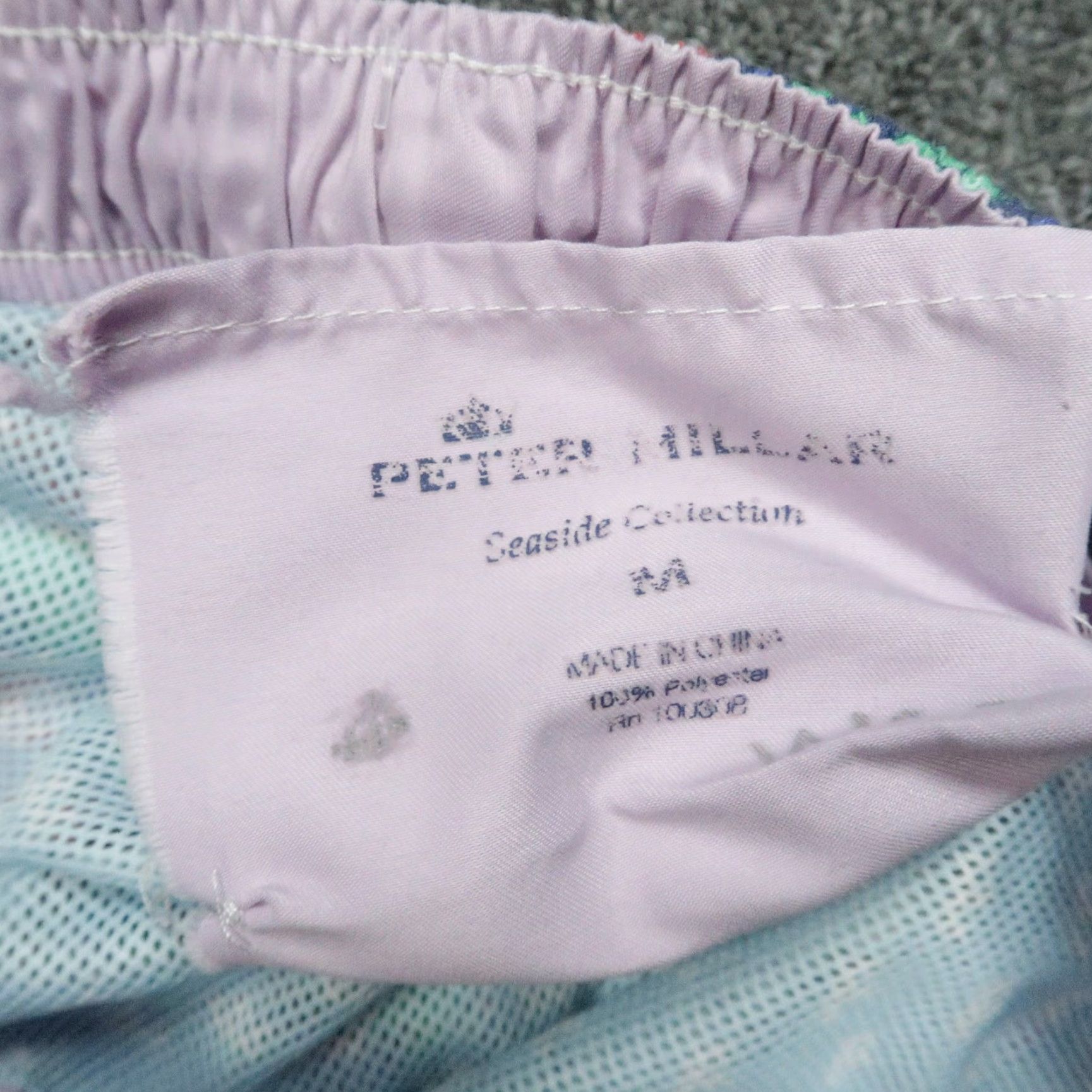 Peter Millar Peter Millar Swim Trunks Mens Medium Blue Green Karma Chameleon Lined Shorts Size US 31 - 5 Thumbnail