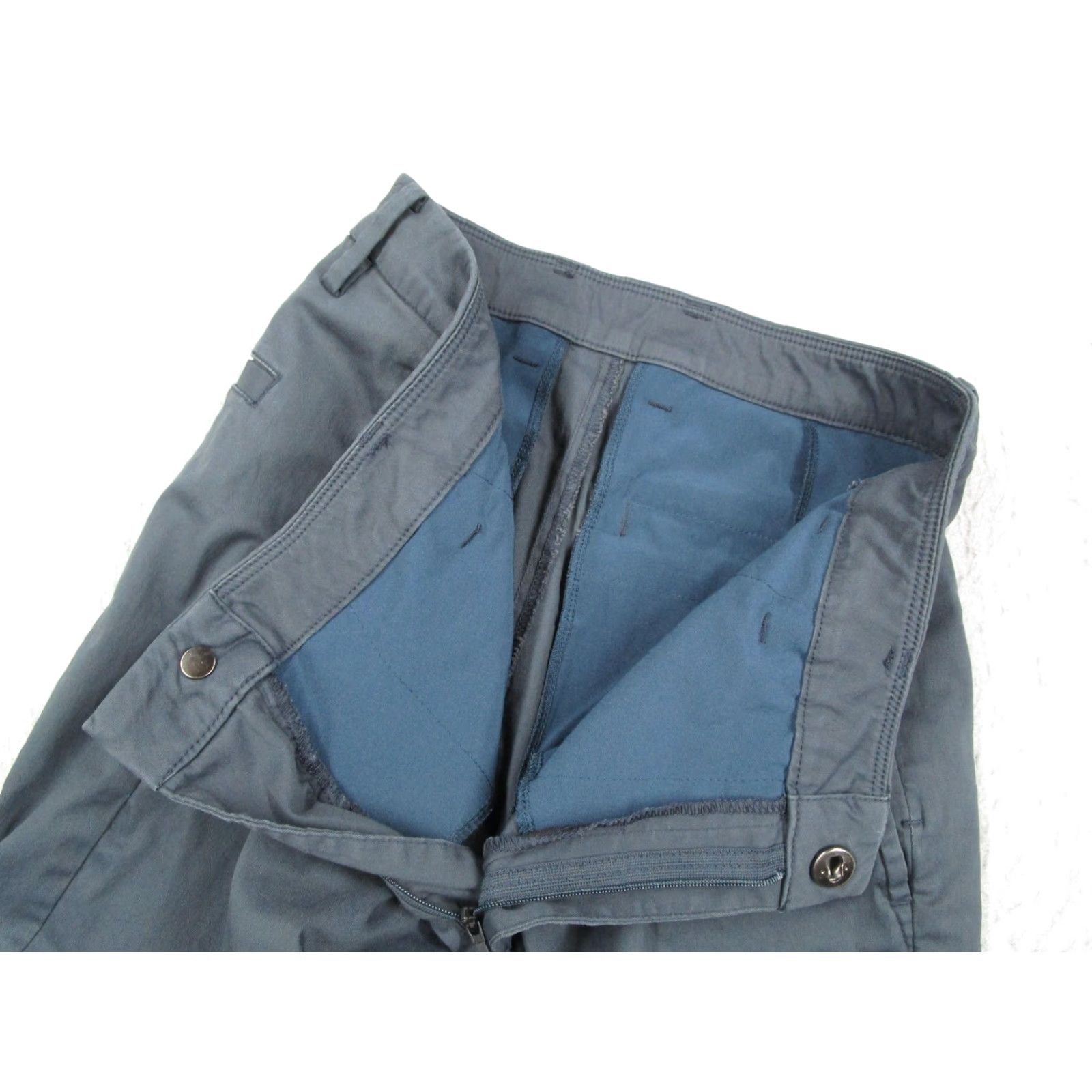Vintage Birddogs Mens Pants 30x30 Gray Stretch Chino Casual Golf Performance Travel 5-Pocket Slim Front Zip Size US 30 / EU 46 - 4 Thumbnail