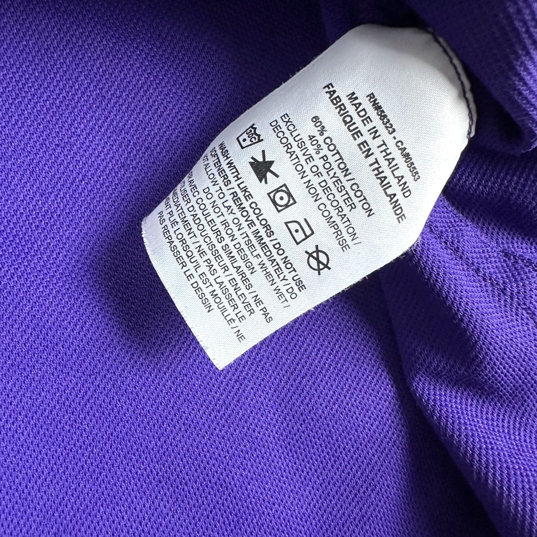Nike Nike Polo Shirt Mens XL Purple Dri-FIT Performance Golf Pique Athletic Short Sleeve Collar Solid Moisture Wicking Tagless Cotton Polyester Shirt Sport Size US XXL / EU 58 / 5 - 6 Thumbnail