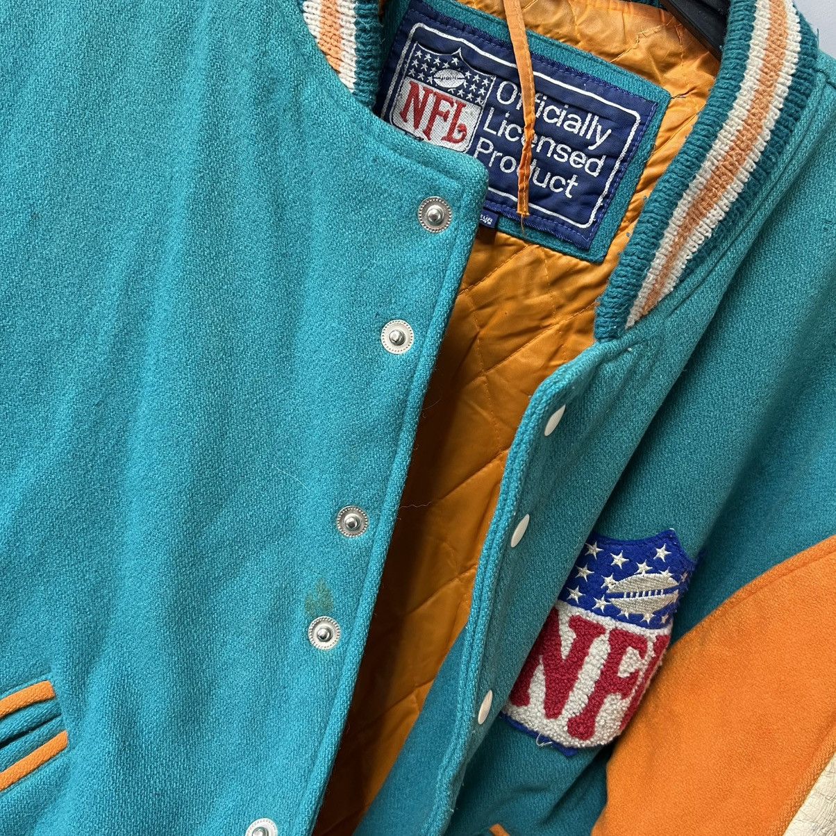 NFL × Vintage Vintage Miami Dolphins NFL Turquoise Blue Heavyweight Jacket Size US S / EU 44-46 / 1 - 19 Thumbnail