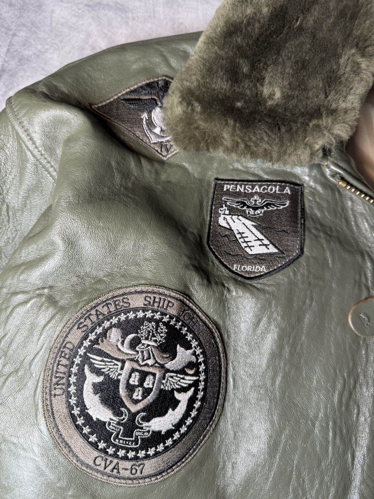 Schott × Vintage SCHOTT NYC G-1, US NAVY LEATHER BOMBER JACKET Size US XXL / EU 58 / 5 - 6 Thumbnail
