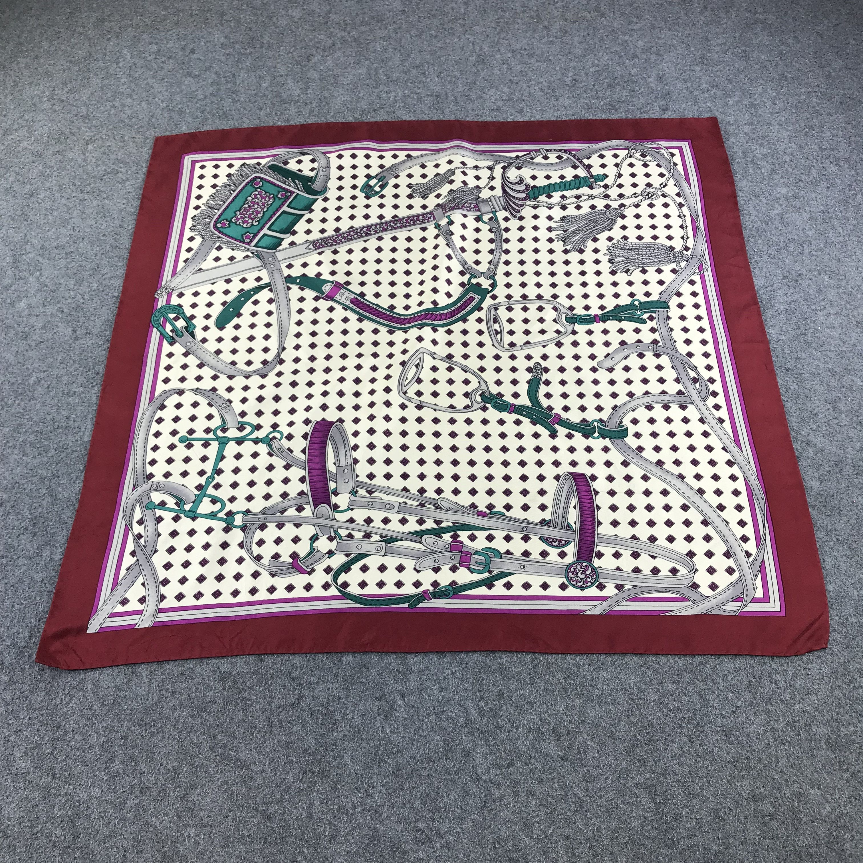 Japanese Brand Luxury Design Silk Scarf M161 Size ONE SIZE - 2 Thumbnail