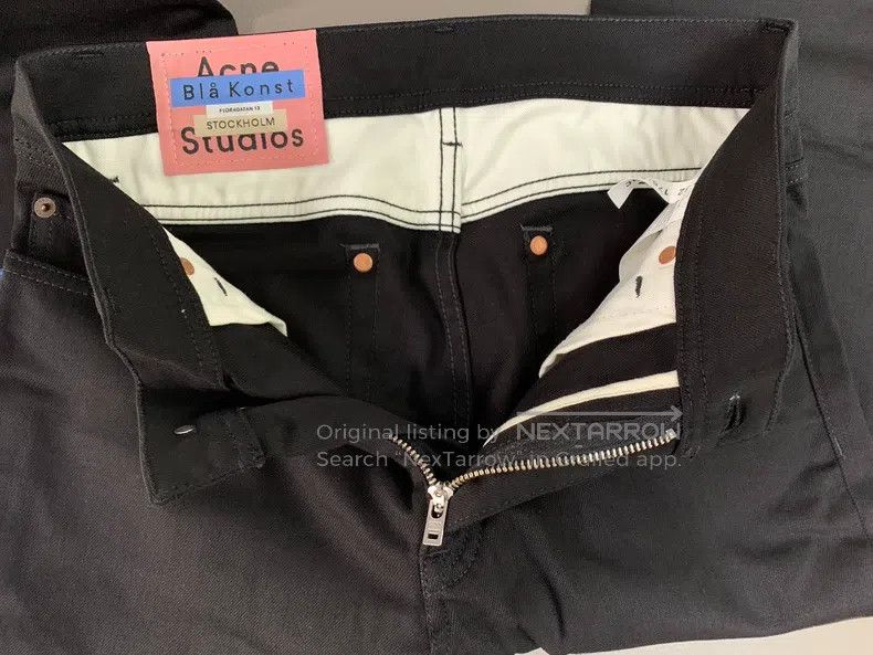 Acne Studios Acne Studios Pure Black Denim Pants with Five Pockets Size US 30 / EU 46 - 6 Thumbnail