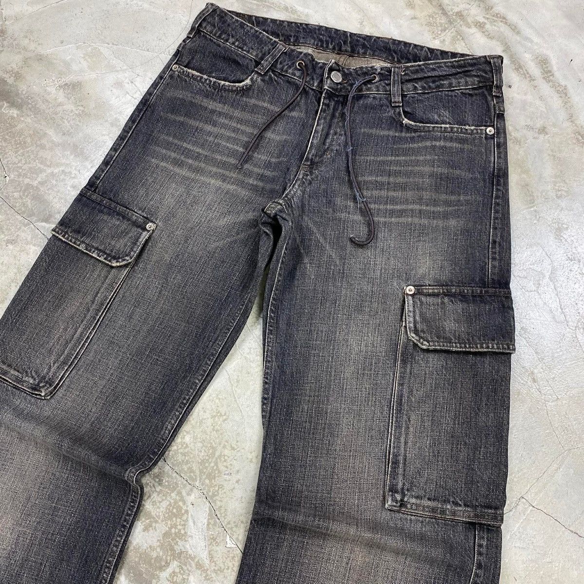Neil Barrett Aged Vintage Denim Cuffed Pants Size US 32 / EU 48 - 2 Thumbnail