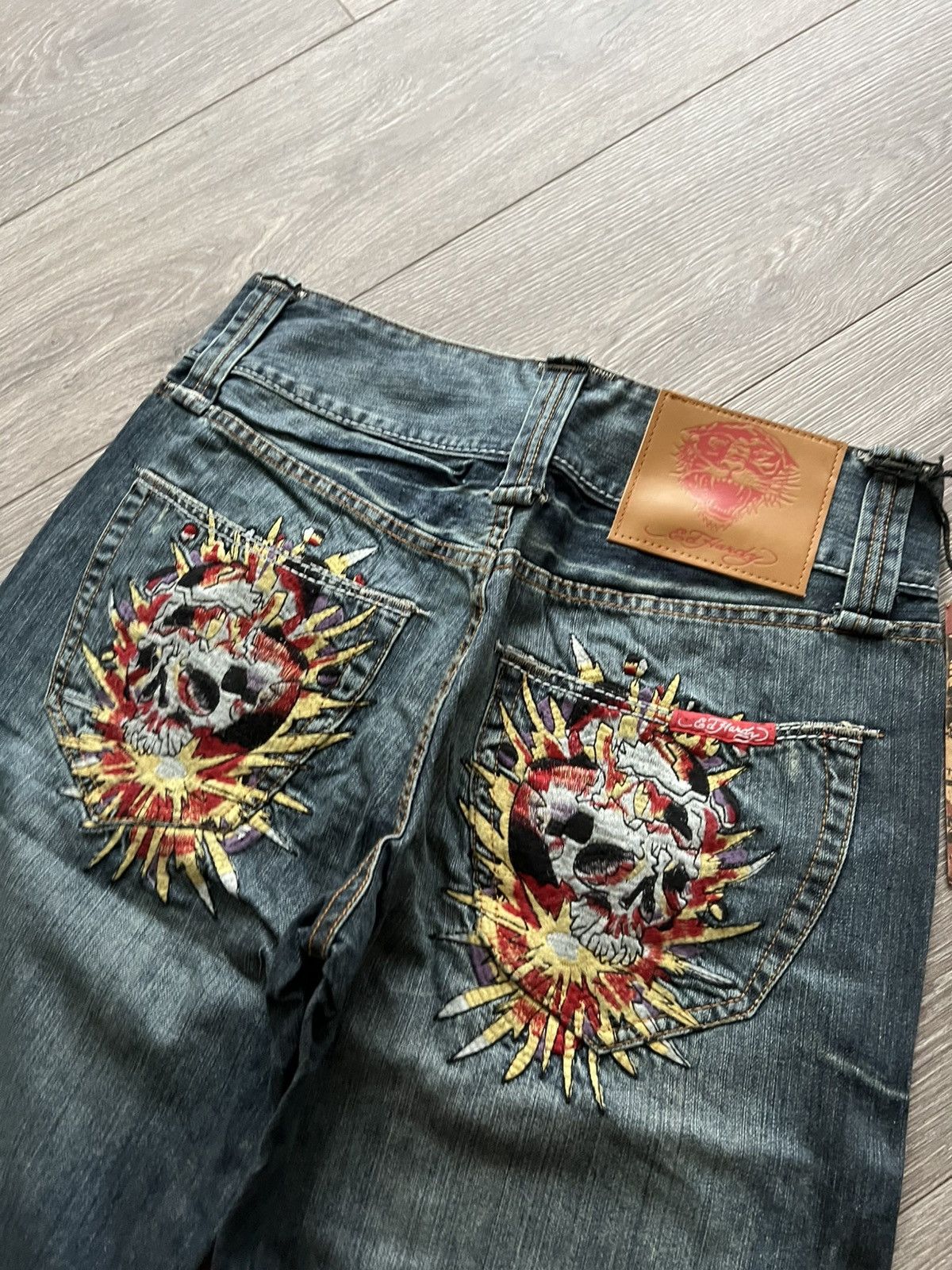 Ed Hardy Vintage Ed Hardy Jeans by Christian Audigier Denim Pants Y2K Size US 34 / EU 50 - 5 Thumbnail